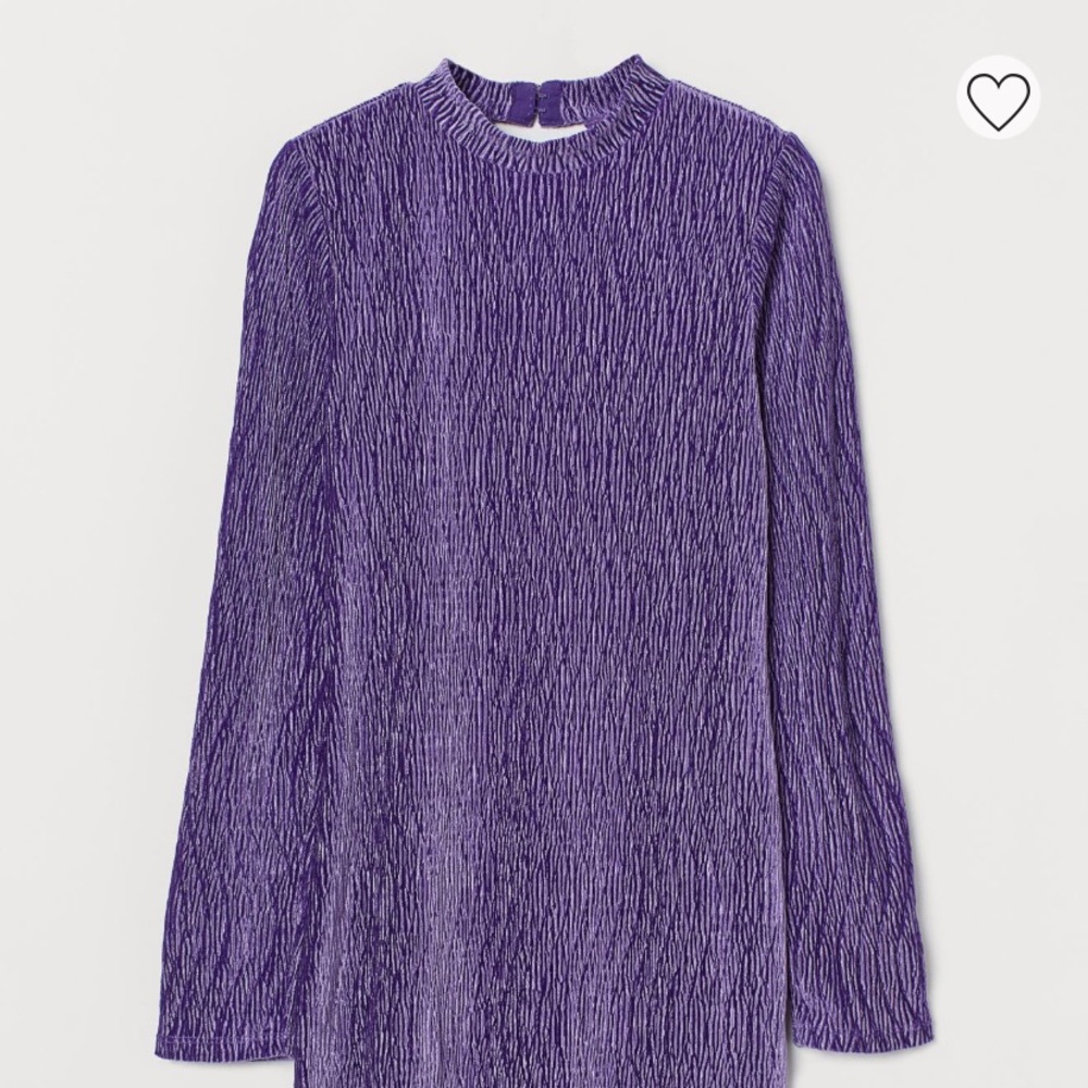 H&M crinkled velour dress